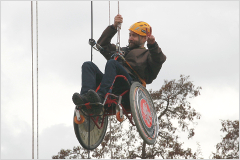 Slanění Nuselského mostu na invalidním vozíku 2015