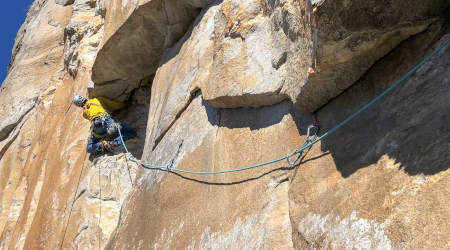 Jáchym Srb & Matěj Svojtka, vícedélka Ritorni Notturni (8a+, 250 m)