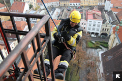 Cvičení záchranných složek na Černé věži